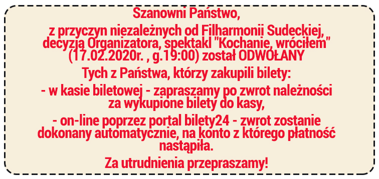 Spektakl teatralny: Kochanie, wróciłem [odwołany]